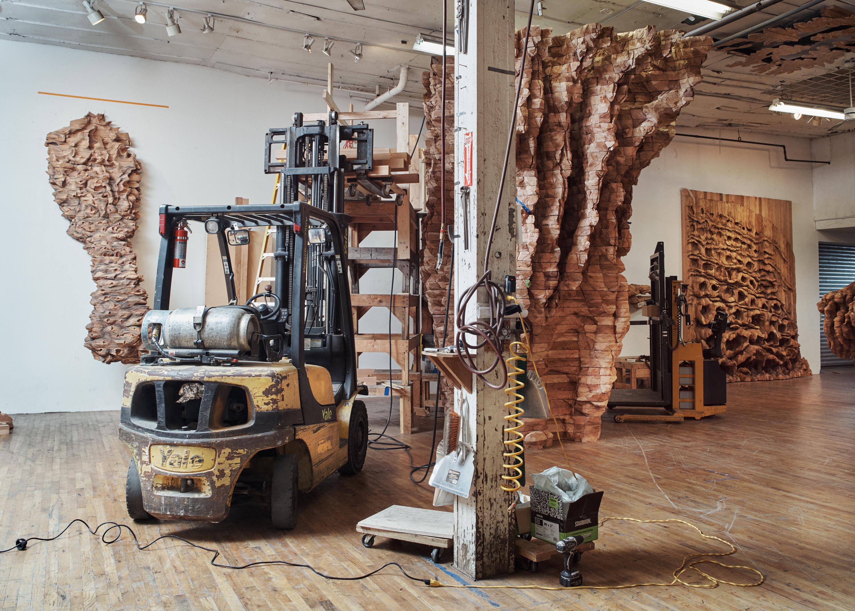 The Brooklyn studio of the artist Ursula Von Rydingsvard